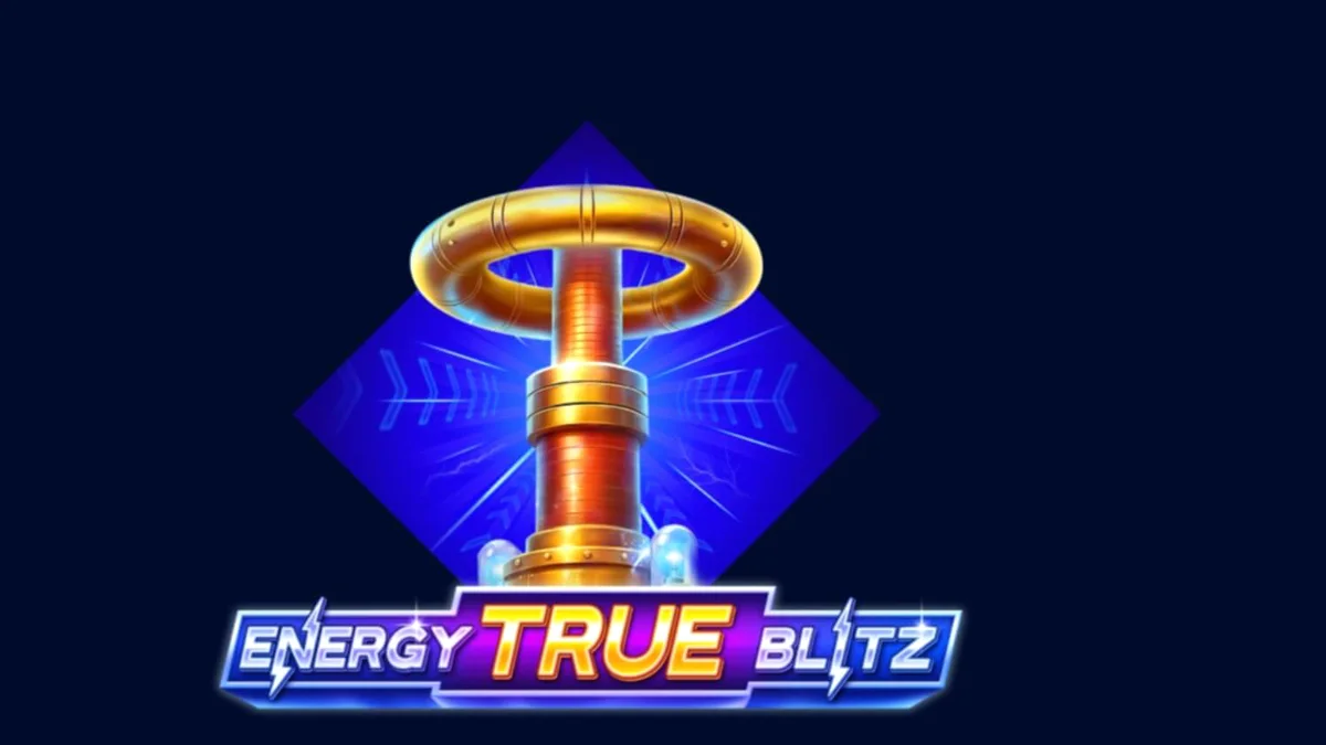 Interface do slot Energy True Blitz com tema neon e eletricidade